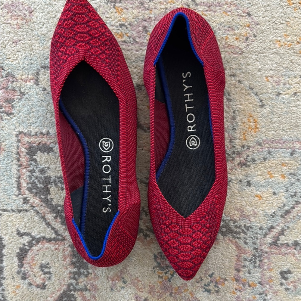 Rothy's Red Quilted Flats for Versatile Elegance